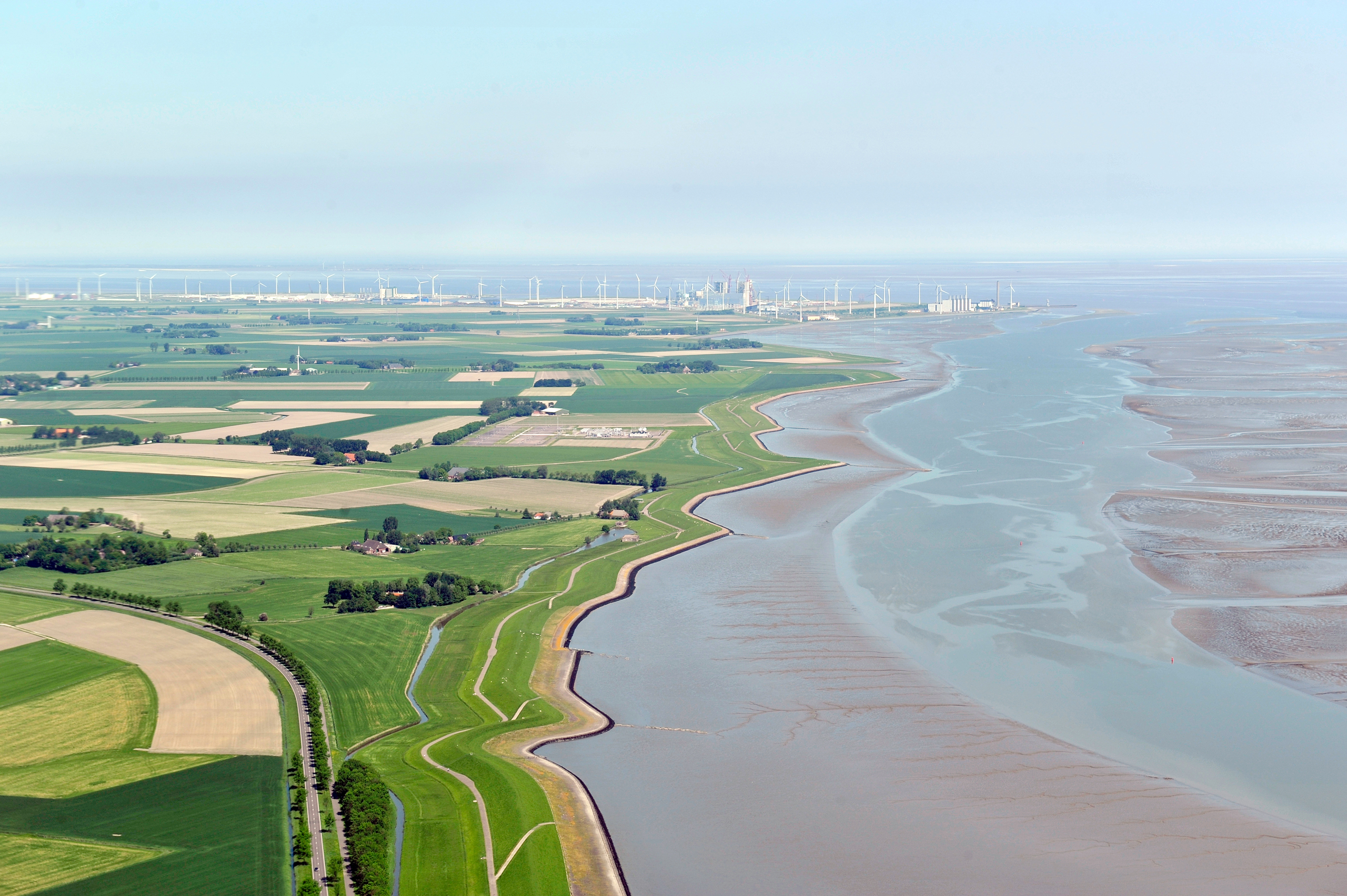 Luchtfoto dubbele dijkzone