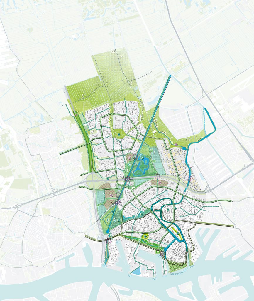 Groenblauwe Structuurvisie Schiedam visiekaart