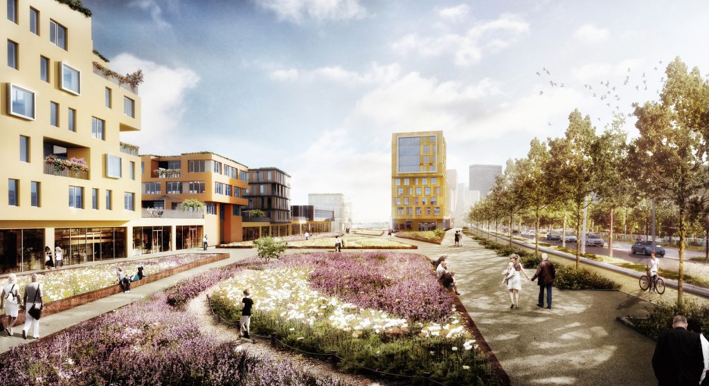 Visualisatie Kirchberg door Urbis