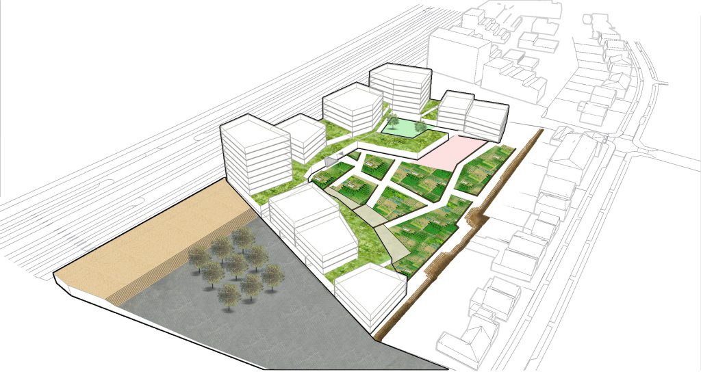 Optie invulling blok appartementen