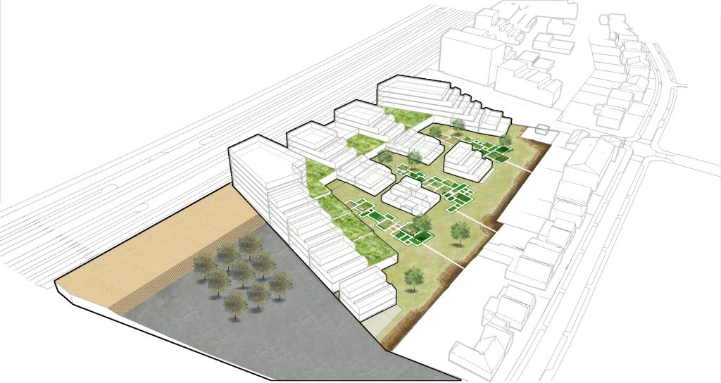 Optie invulling blok terrassen