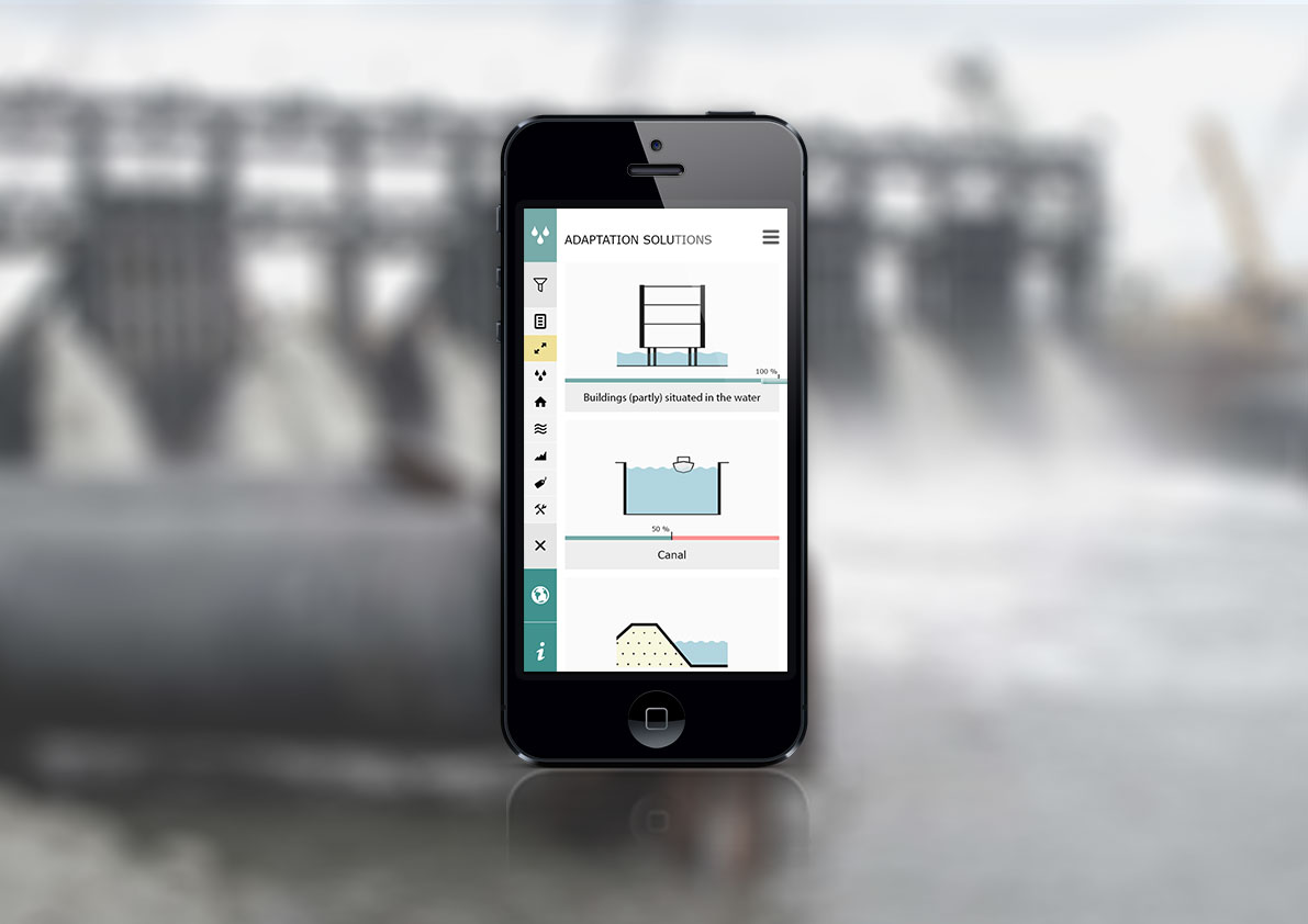 Climateapp op telefoon scherm
