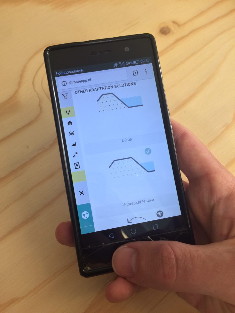 Climateapp op telefoon in de praktijk