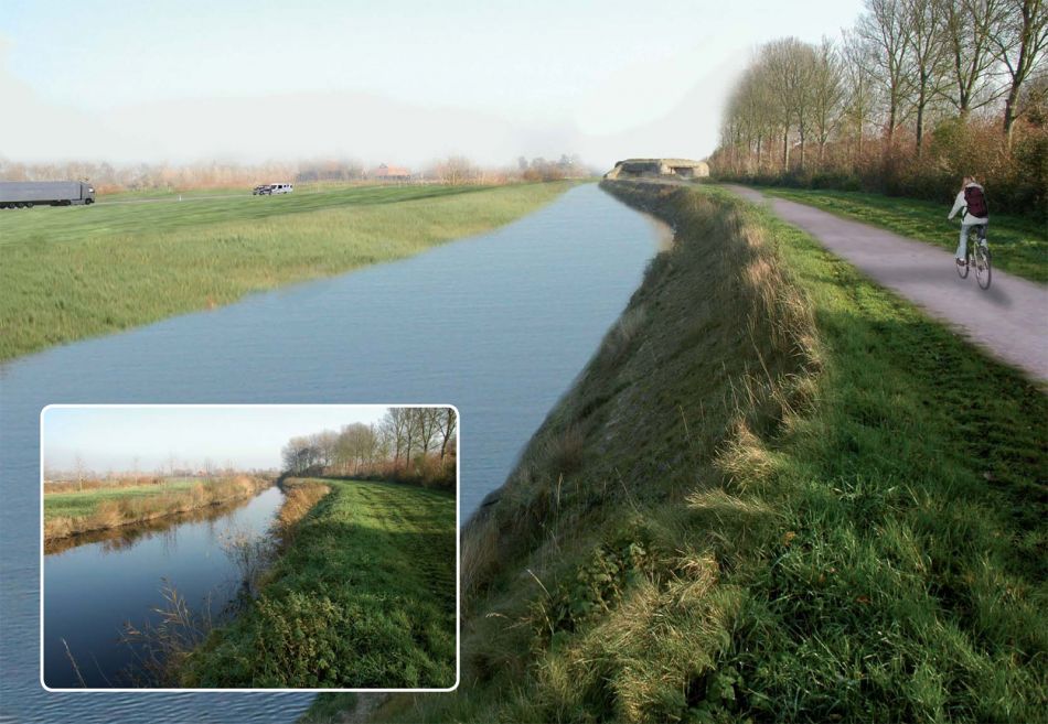 Voor en na foto Landfront Vlissingen