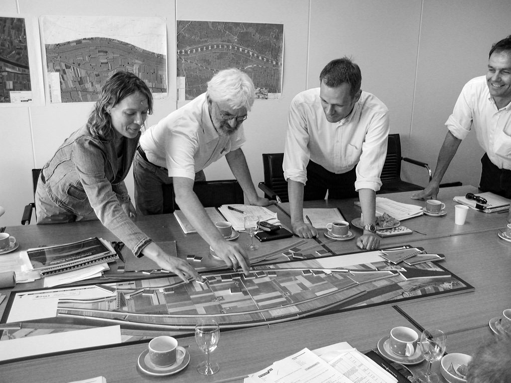 Ontwerpers sessie met maquette
