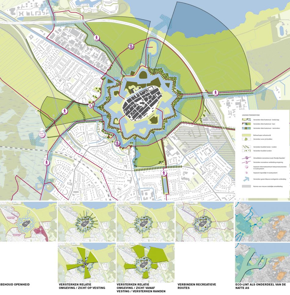 Concept kaart voor Naarden vesting
