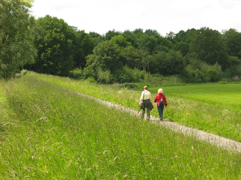 Naarden vesting foto wandelaars