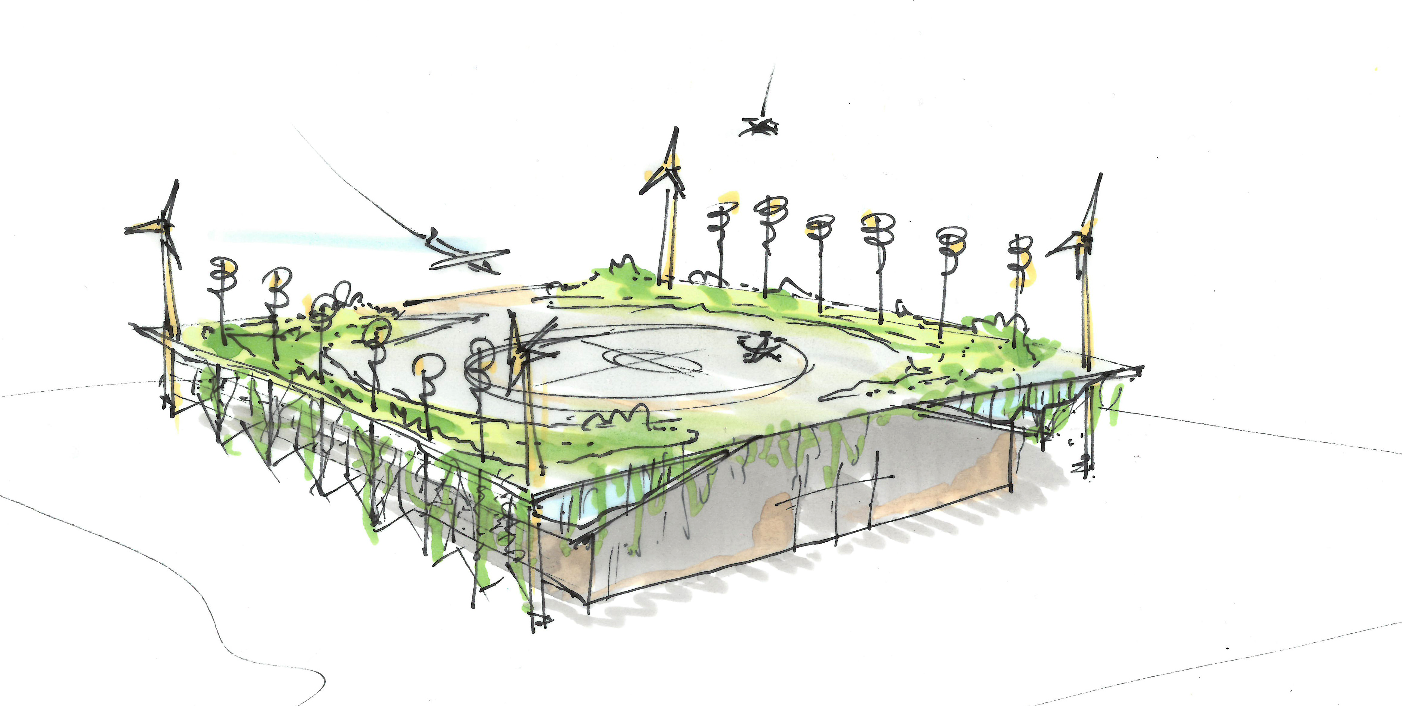 Schets Concept Hangaar