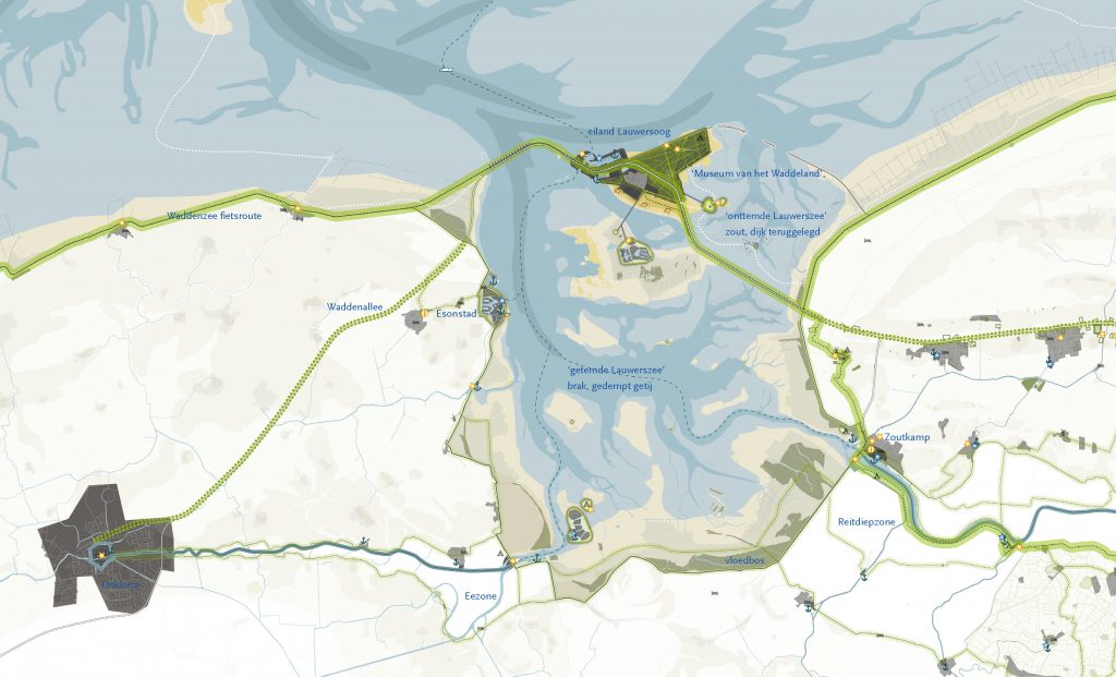 Kaart Lauwerszee