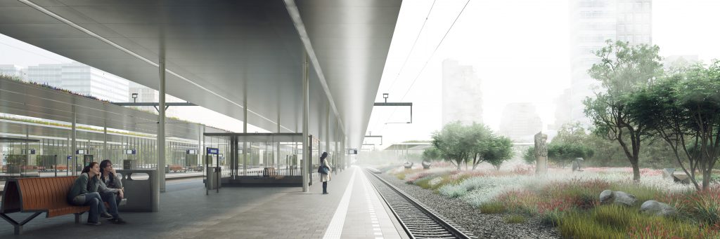Perron station trein