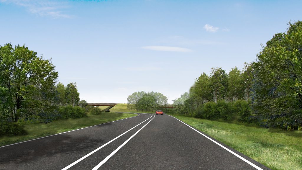 Visualisatie oostzijde fietsbrug