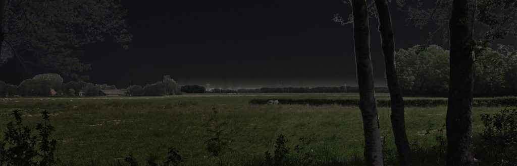 Opstelterrein Haren in een zomernacht