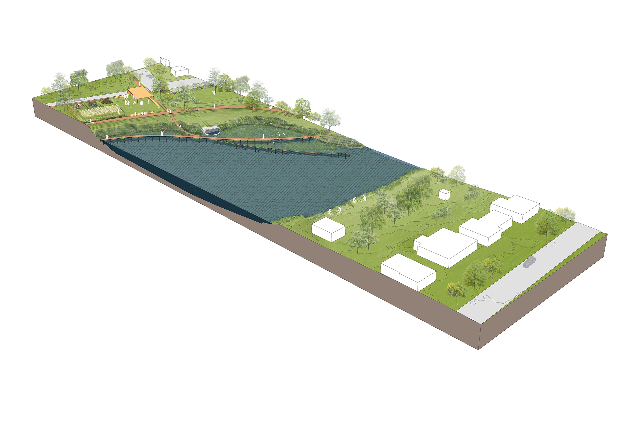 Profiel aanzicht unflooded