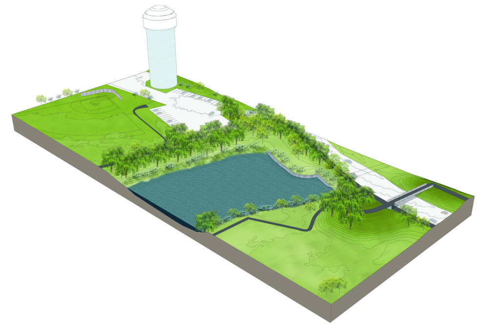 Unflooded section