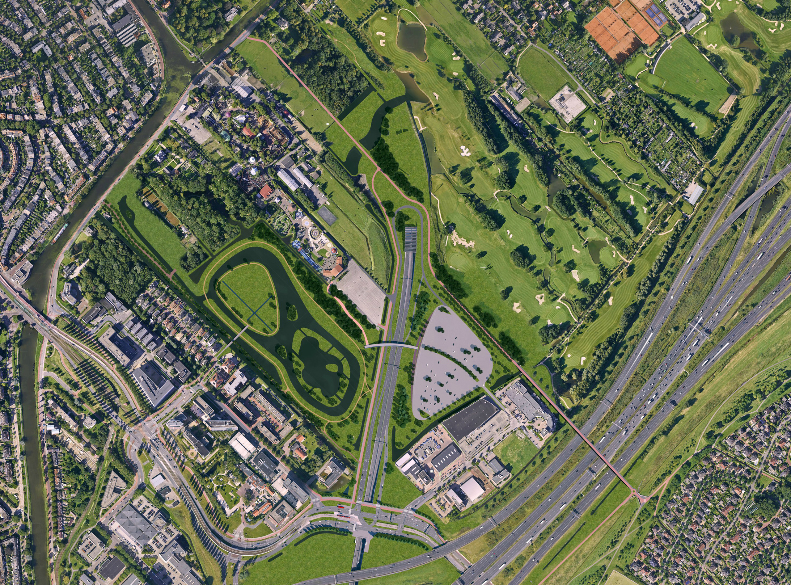 Plattegrond van de Rotterdamsebaan