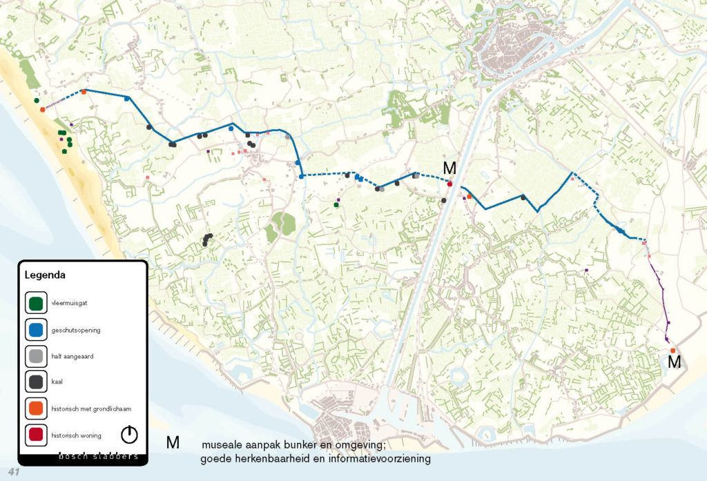 Kaart gebied landfront